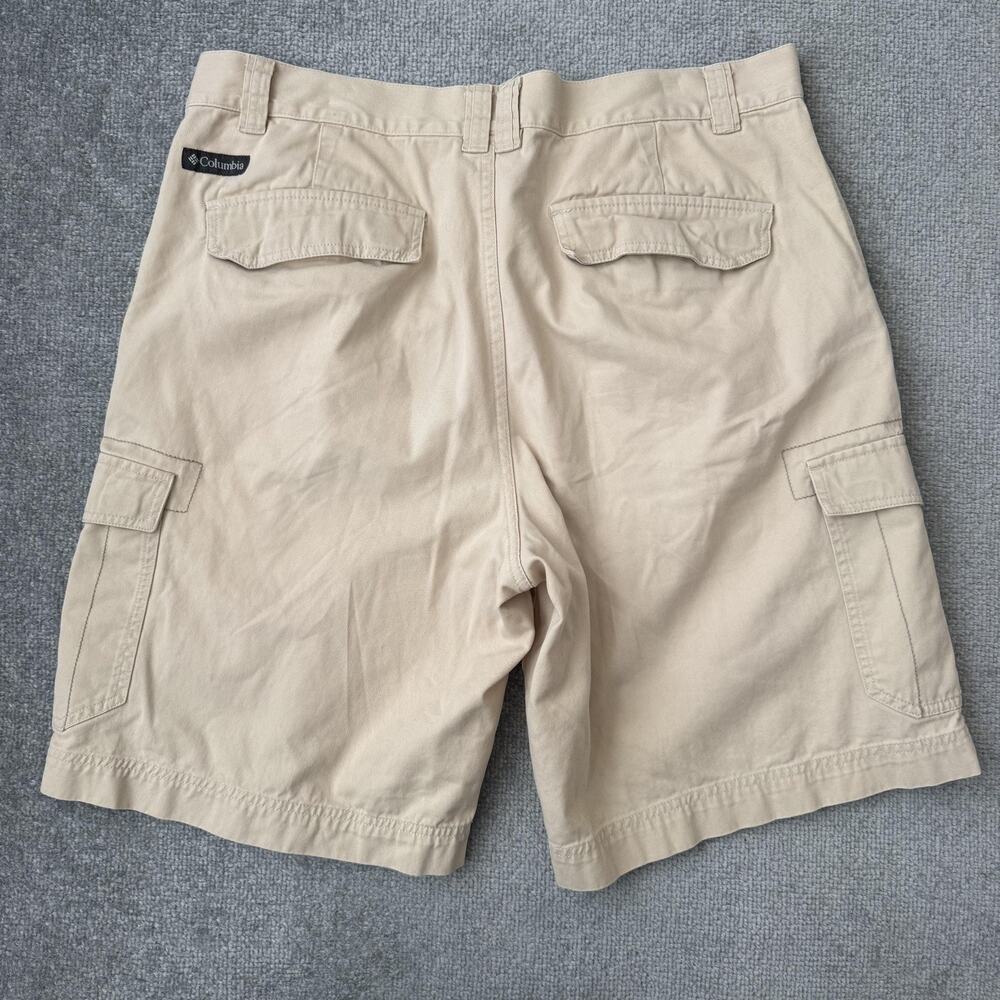 Columbia Cargo Shorts Mens 38 Beige 100% Cotton Utility Outdoor Pockets Casual - Picture 5 of 6